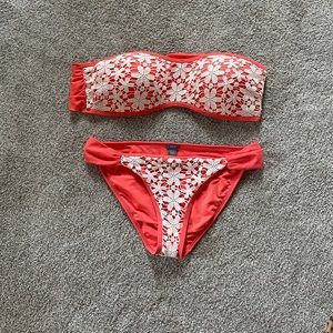 Aerie Coral Lace Bikini